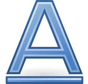 Blue Neon Letter A PNG Image