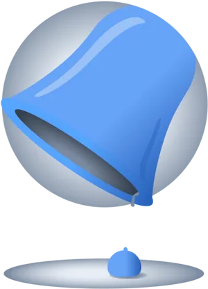 Blue Notification Bell Icon PNG Image