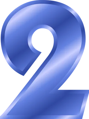 Blue Number2 Graphic PNG Image