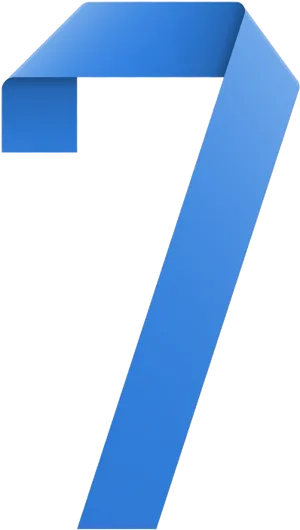 Blue Number7 Graphic PNG Image