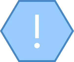 Blue Octagon Exclamation Mark Sign PNG Image