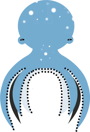 Blue Octopus Cartoon Illustration PNG