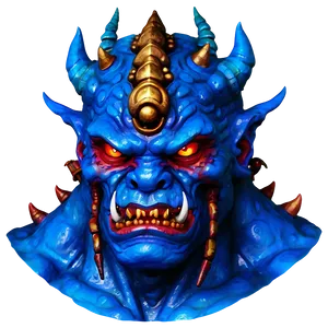 Blue Oni Fantasy Art Png Ofy PNG Image