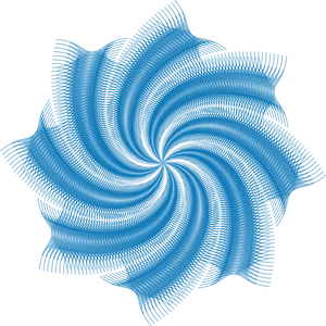 Blue Optical Illusion Spinning Abstract PNG Image