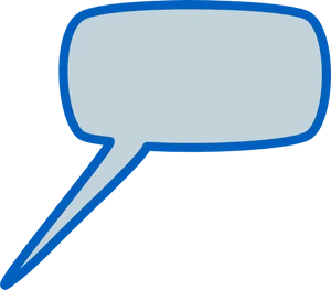 Blue Outlined Speech Bubble PNG Image