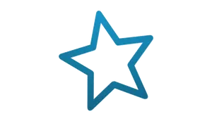 Blue Outlined Star Graphic PNG Image