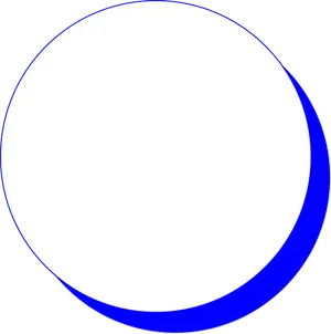 Blue Outlined White Circle PNG Image