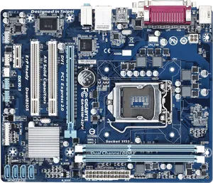 Blue P C Motherboard Socket1155 PNG Image