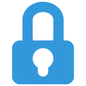 Blue Padlock Icon PNG Image