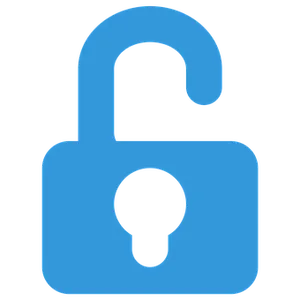 Blue Padlock Icon PNG Image
