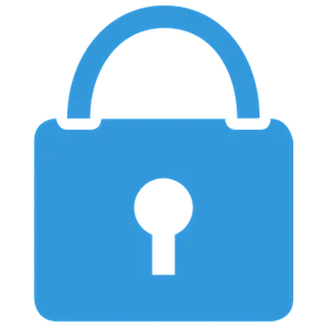 Blue Padlock Icon PNG Image