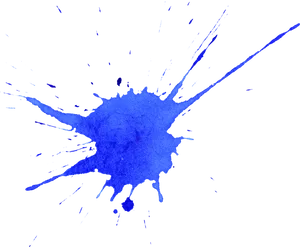 Blue Paintball Splat Texture PNG Image