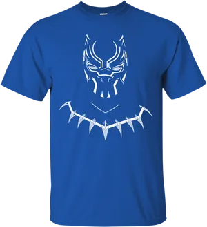 Blue Panther Logo T Shirt Design PNG Image