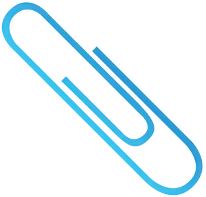 Blue Paper Clip Graphic PNG Image