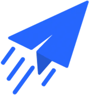 Blue Paper Plane Icon PNG Image