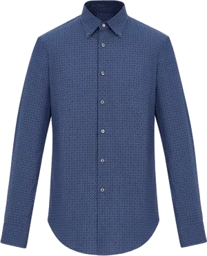 Blue Patterned Dress Shirt PNG Image