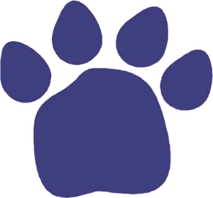 Blue Paw Print Graphic PNG Image