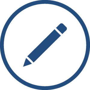 Blue Pencil Icon PNG Image