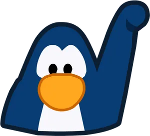 Blue Penguin Cartoon Emoji.png PNG Image