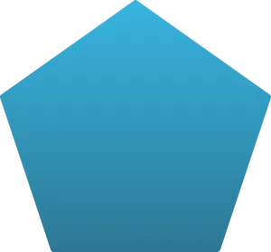 Blue Pentagon Shape PNG Image