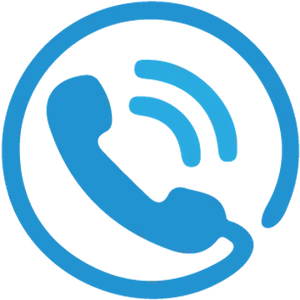 Blue Phone Logo PNG Image