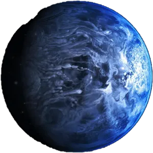 Blue Planet Atmospheric Clouds PNG Image