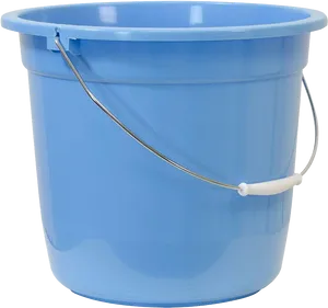 Blue Plastic Bucketwith Handle PNG Image