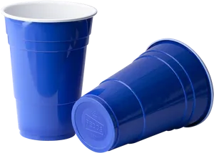 Blue Plastic Party Cups PNG Image