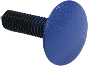 Blue Plastic Pushpin Closeup PNG Image