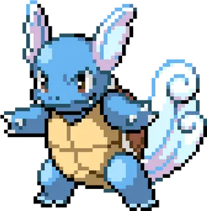 Blue_ Pokemon_ Pixel_ Art PNG Image