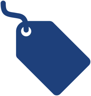 Blue Price Tag Vector PNG Image