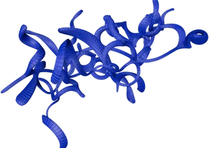 Blue Protein Structure3 D Model PNG Image