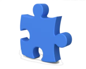 Blue Puzzle Piece Illustration PNG Image