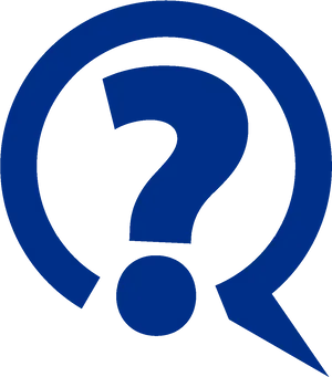 Blue Question Mark Graphic PNG Image