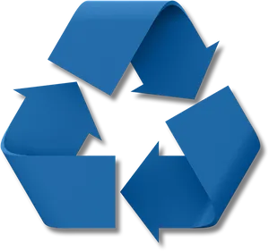 Blue Recycle Symbol Graphic PNG Image