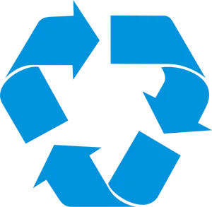 Blue Recycle Symbol PNG Image