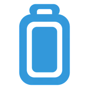 Blue Recycling Bin Icon PNG Image