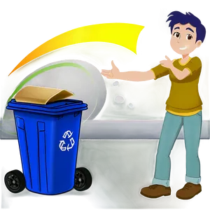 Blue Recycling Bin Png Gch11 PNG Image