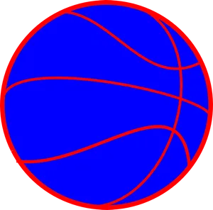 Blue Red Basketball Clipart PNG Image