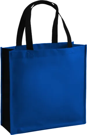 Blue Reusable Shopping Bag PNG Image