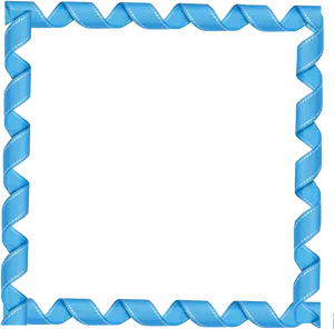 Blue Ribbon Style Frame PNG Image