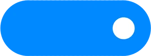 Blue Rounded Rectangle White Circle PNG Image