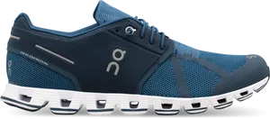 Blue Running Sneaker Side View PNG Image