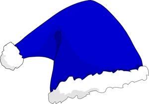 Blue Santa Hat Illustration PNG Image