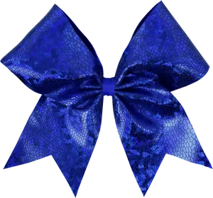 Blue Satin Lace Bow PNG Image