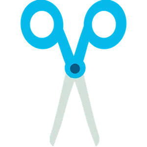 Blue Scissors Icon PNG Image