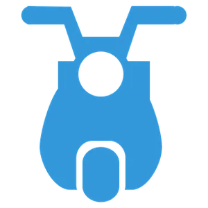 Blue Scooter Icon PNG Image
