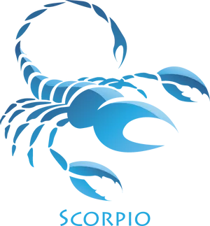 Blue Scorpio Zodiac Sign PNG Image