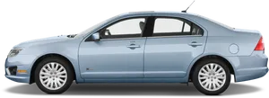 Blue Sedan Side View PNG Image