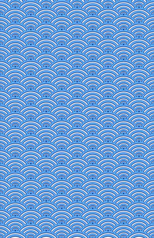 Blue Seigaiha Pattern PNG Image